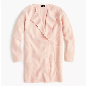 J. Crew 365 Juliette Collarless Sweater-Blazer J6339 Soft pink